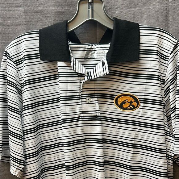 Iowa Hawkeyes Pin Striped Polo Golf shirt - Picture 3 of 6